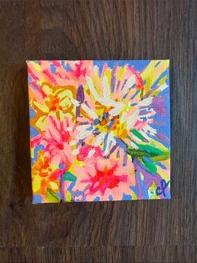 Original Art - Vibrant Floral Acrylic Painting